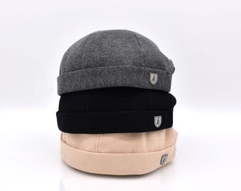 Handcrafted Cotton Docker Cap: Vintage Fisherman Beanie