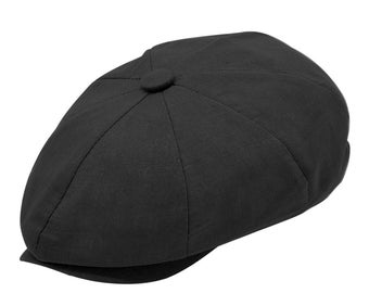 Cotton Newsboy Hat: Summer Flat Cap, Irish Cabbie Style