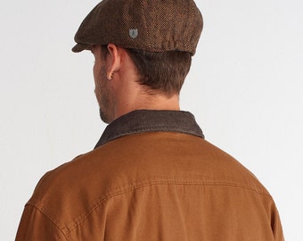 Herringbone Wool 8 Panels Cap, Peaky Blinders Hat, Winter Herringbone Wool 8 Panels Cap, Peaky Blinders Hat, Winter