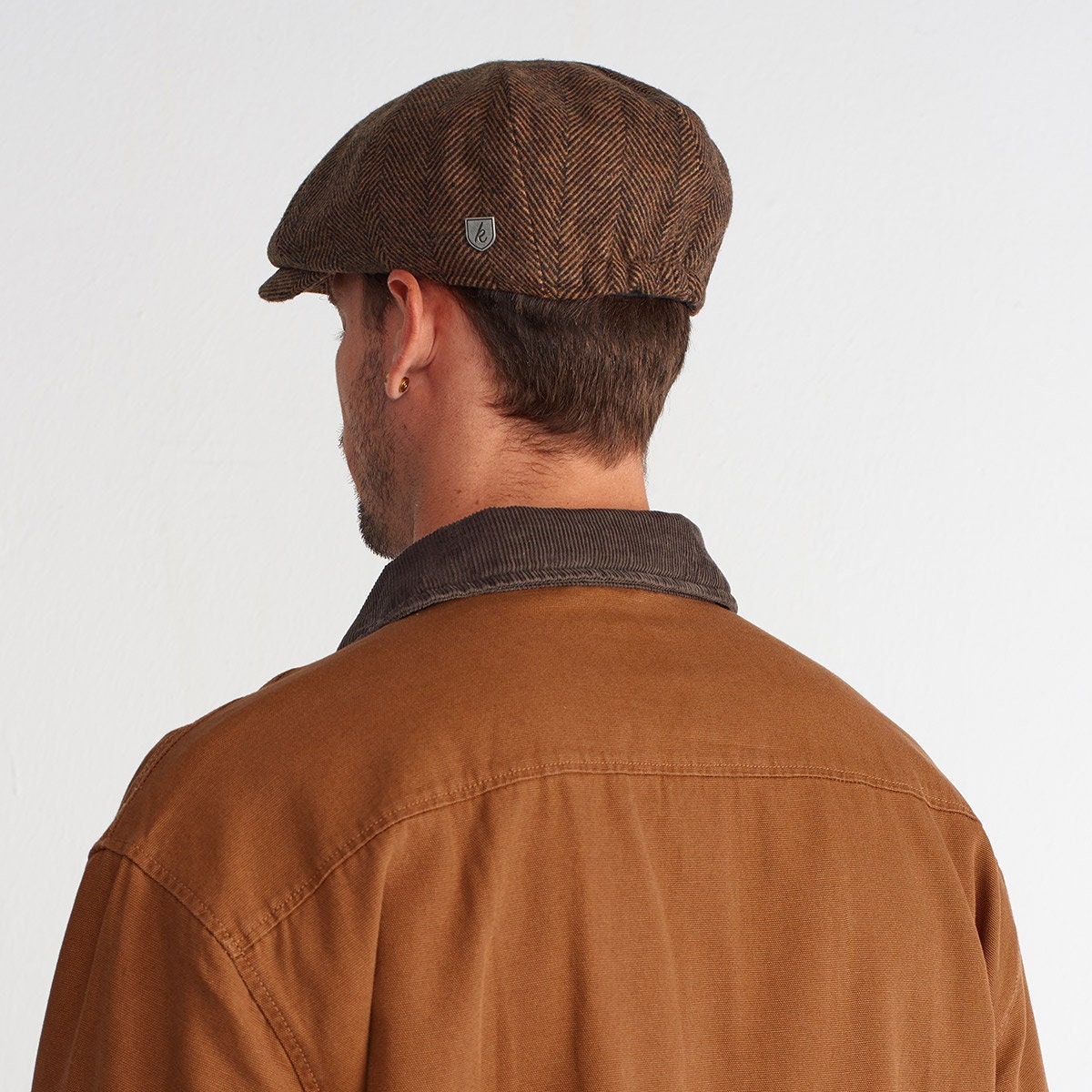 Herringbone Wool 8 Panels Cap, Peaky Blinders Hat, Winter