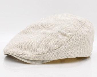 Linen Summer Flat Cap Peaky Blinders Hat Baker Boy Hat Irish Flat Cap Summer Men Hat Ivy League Hat Fathers Day Gift