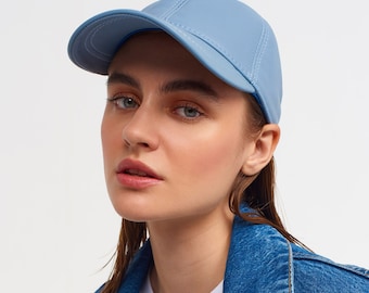 Handmade Sheepskin Leather Baseball Cap: Adjustable Unisex Hat