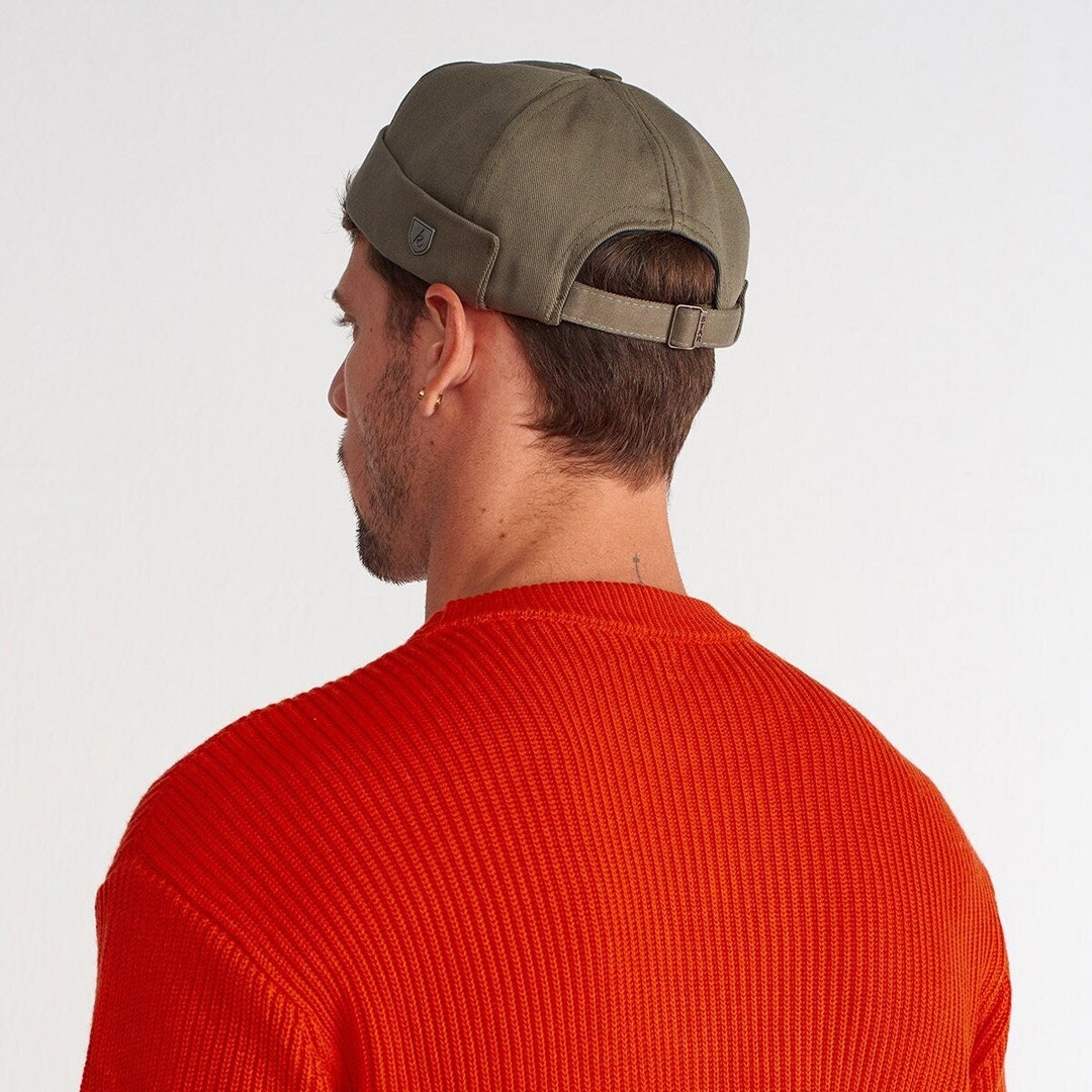 Khaki Docker Cap, Modern Black Beanie Hat, Fisherman Cap, Military Leon