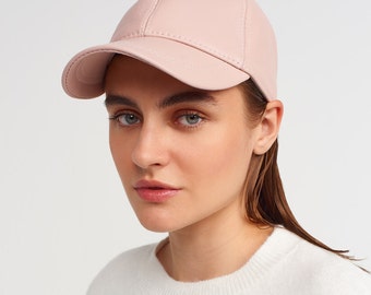 Handmade Sheepskin Leather Baseball Cap: Adjustable Unisex Hat