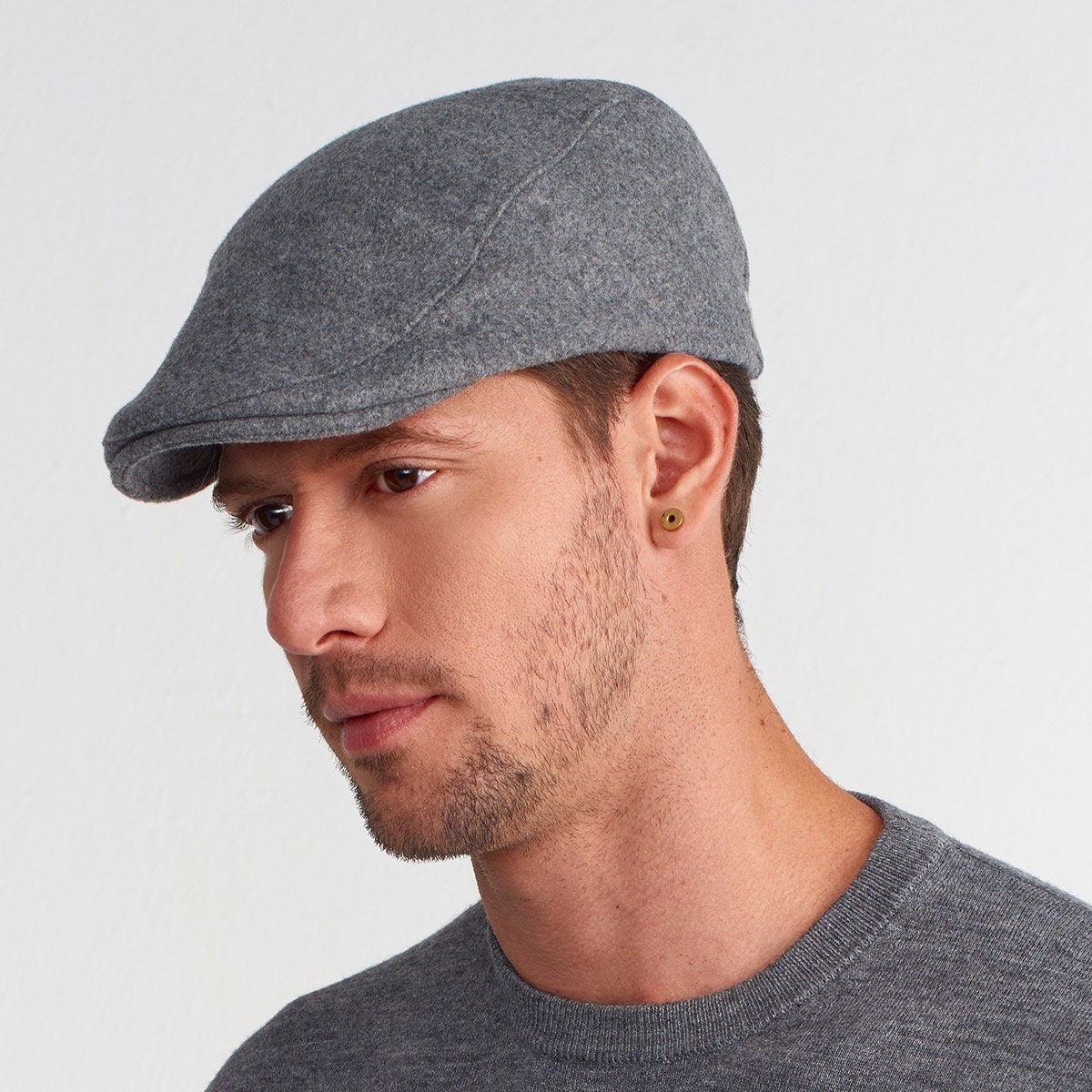 Mens Wool Flat Cap Peaky Blinders Hat Wool Baker Boy Hat -  Norway