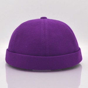 Men & Womens Cotton Docker Cap, Linen Brimless Cap, Modern Cap Beanie Hat, Fisherman Cap, Skullcap Hat, Summer Round Hat