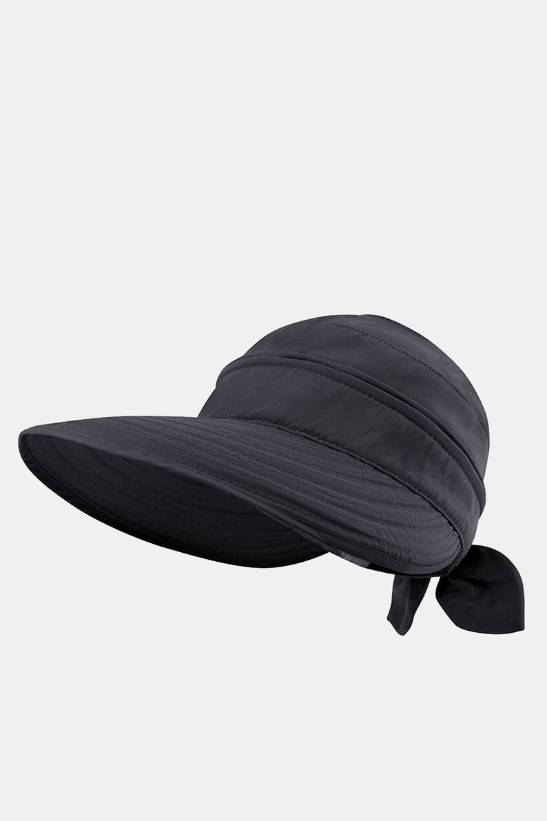 Beach Visor Cap Woman Summer Hat Visor Modular Turban Hat Zipper Front Cap Ponytail Hat Wide Brim Sun Hat image 8