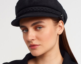 Schwarz : Unisex Bäcker-Fischer-Hut