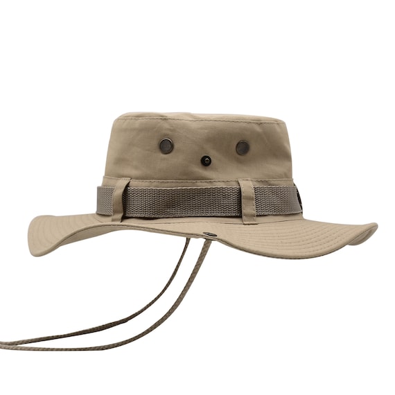 Camel Sun Protection Safari Hat | Bob Hat | Outdoor Trekking Hat | unisex Travel Headwear | Western Safari Hat with Adjustable Drawstring