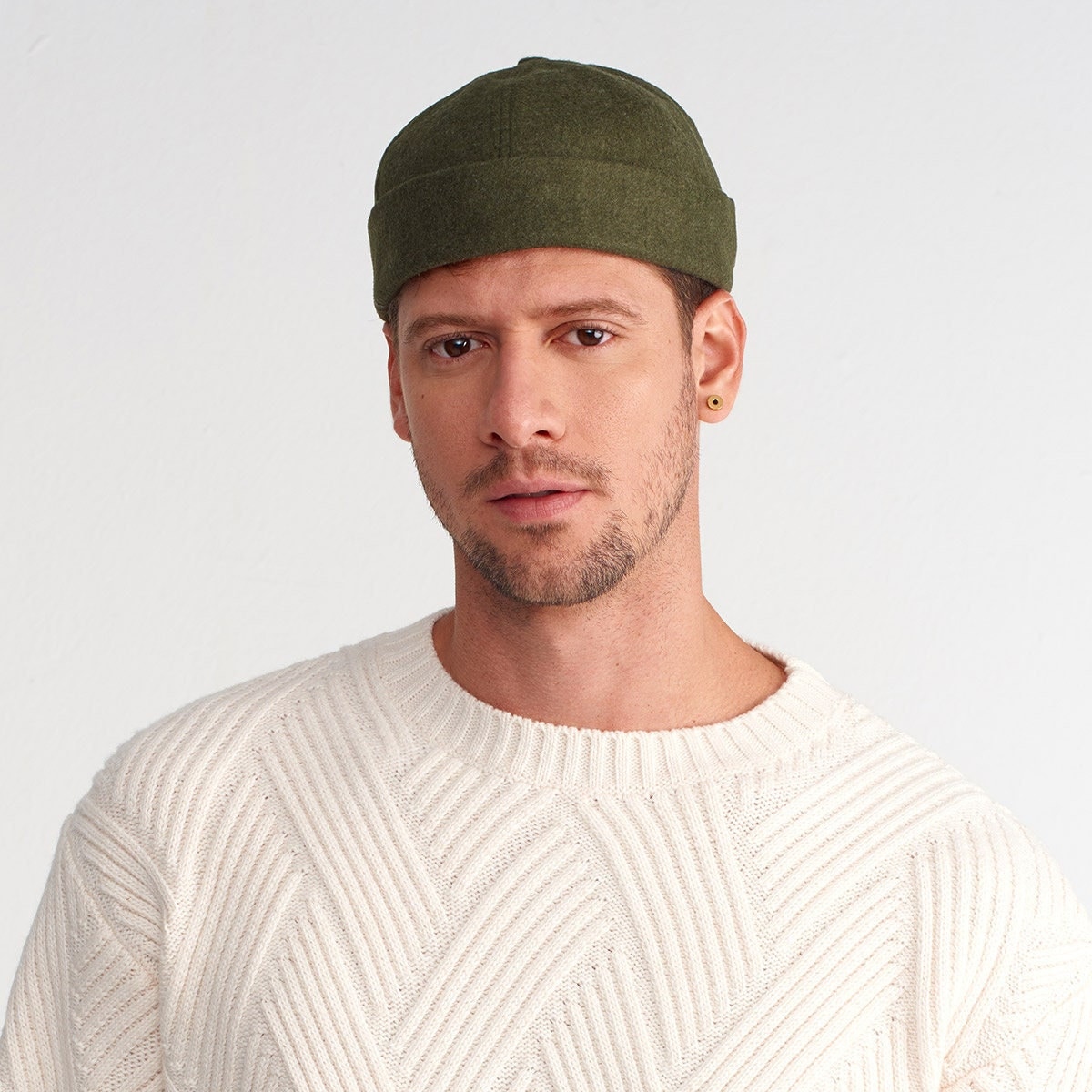 Chapeau Docker Homme - Casquette été Légère Et Respirante | Bonnet Marin Brodé Motif Montagne