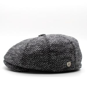 Gorra de espiga gris oscuro, gorra de vendedor de periódicos para hombre, gorra informal de lana, gorra plana de invierno, gorra Peaky Blinders, gorra Baker Boy de KulahTR, regalo para el día del padre