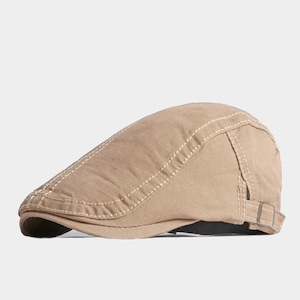 Men&#39;s Denim Hat, Summer Flat Cap, Adjustable Golf Cabby Cap, Cotton Flat Cap