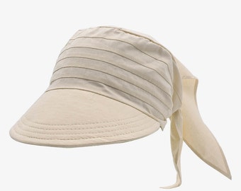 Women's Safari Visor Bandana | Trench Scarf Hat | Solid Beach Bandana | Summer Cap | Sun Protected Hat