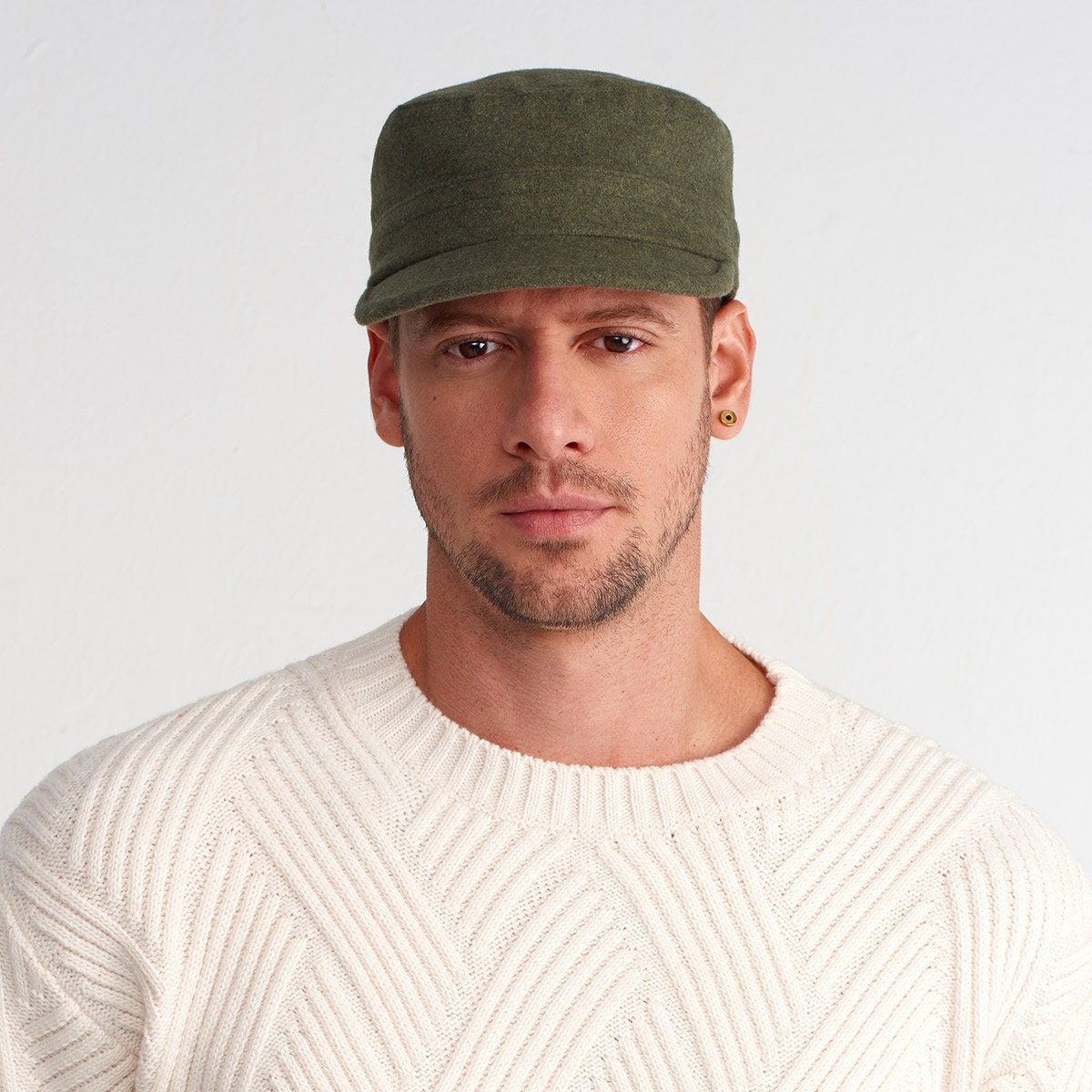 Wool Blend Military Castro Cap - Unisex Winter Hat - Etsy