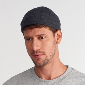 Wool Docker Cap, Autumn Hat, Minimalist Beanie , Brimless Hat, Unisex Skullcap, Sailor Cap, Gift for Him image 6