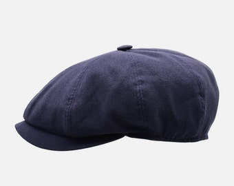 Gorra Newsboy De Lino Y Algodón Para Hombre - Estilo Vintage, 8 Cuñas, Tallas S A XL, Ideal Verano