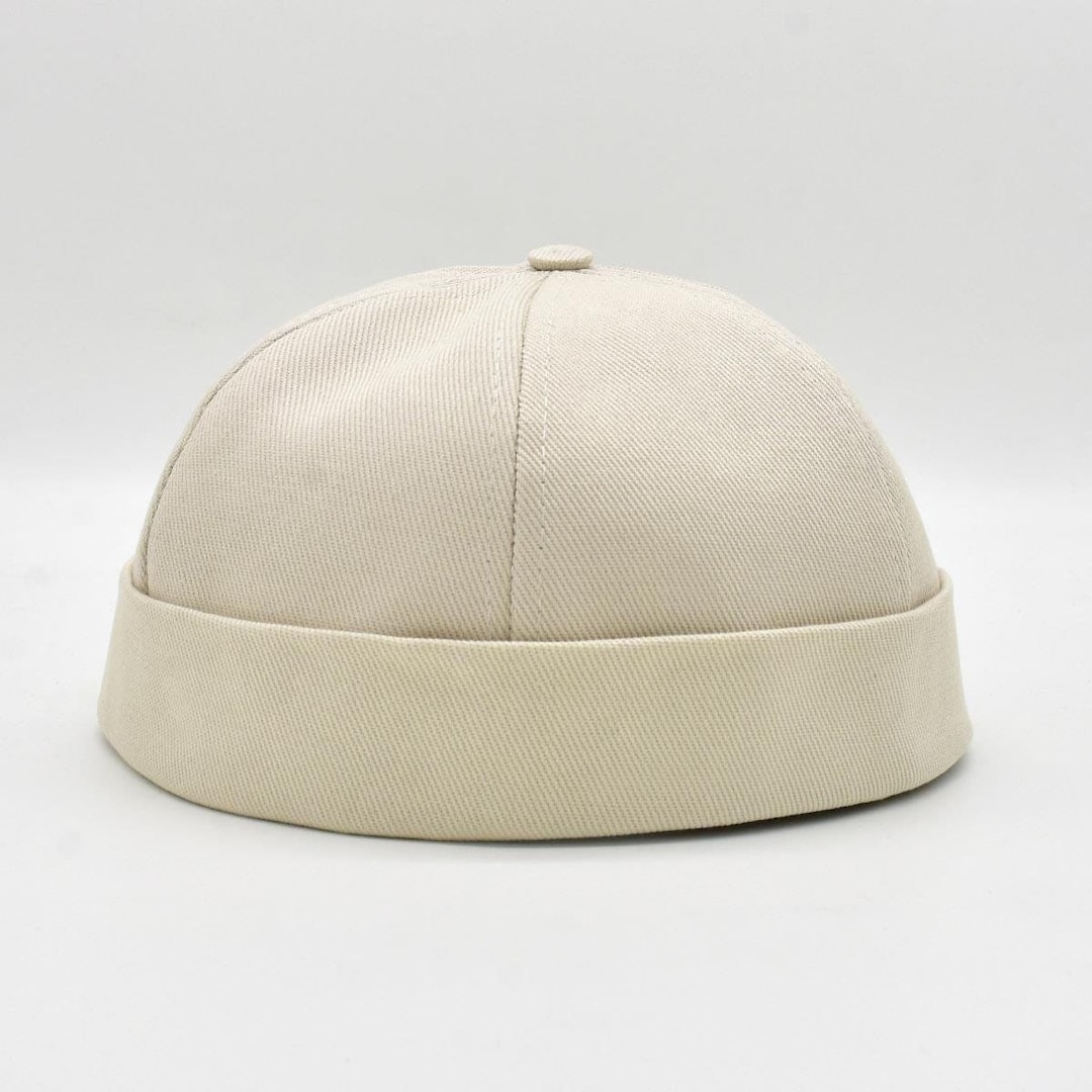 Cappello Uomo Senza Visiera Cappello Senza Visiera Cappelli Da Uomo Docker Cap Cappelli Beanie Sailor Cap Worker Hat Rolled Cuff Retro Tesa Cappello Con Regolabile - Taglia Unica Berretto Senza Visiera Docker