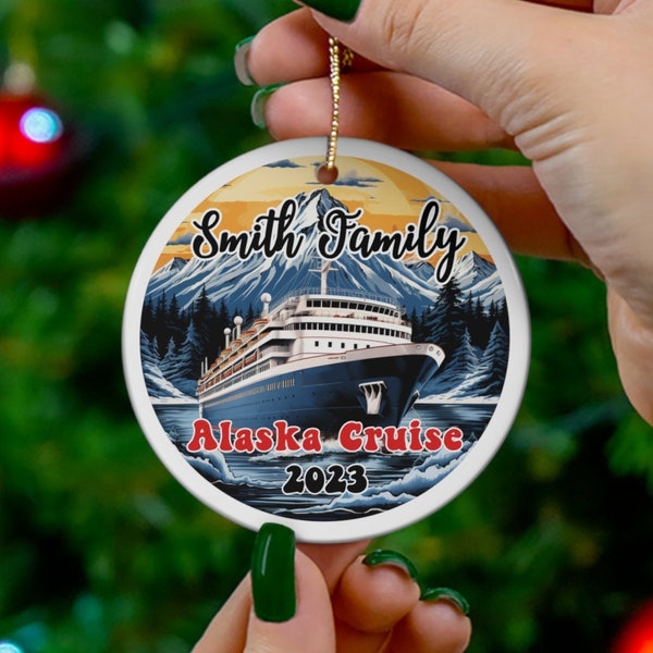 Personalized Alaska Cruise Ornament, Family Vacation Gift
