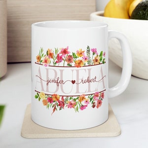 abuela gift, abuela mug personalized, abuela mug custom, granda mug, mother&#39;s day gift for abuela, gift from grandkids, abuela  coffee mug