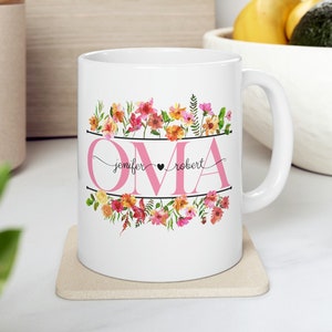 Oma Mug Personalized, Oma Gifts, Oma Coffee Mug, Oma Mother&#39;s Day Gifts, Oma Cup, Oma Coffee Cup, Custom Oma Mug, Mothers day gift for oma