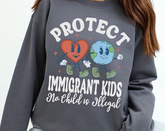 Sudadera antihielo, cuello redondo a favor de la democracia, camiseta con derechos de los inmigrantes