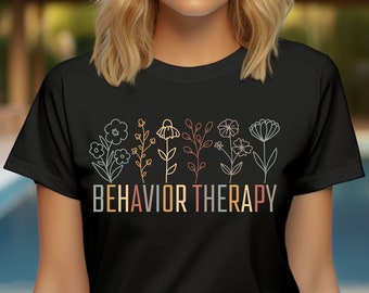 Verhaltenstherapie Floral T-Shirt, ABA Therapeut Tee