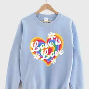 Vintage style pride sweatshirt, Gay Rainbow Shirt, LGBT Shirt, Lesbian Shirt, Gay Pride Shirt, Unisex Sweatsirt, 70s style pride, ally shirt