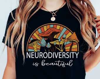 Camiseta de neurodiversidad, camiseta de defensa de la alegría de las personas con discapacidad - Regalo del mes del orgullo de las personas con discapacidad en julio