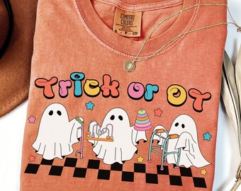Occupational Therapist Shirt,Halloween OT shirt,Spooky Occupational Therapy T-Shirt,Ot Ghost shirt,Cute Therapist Gifts