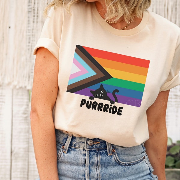 Lgbt Pride T-Shirts, LGBT Shirt, Ally Cat Pride Shirt, Lesbian Shirt, Bisexual Shirt, Gay Shirt, LGBTQA+ flag, Ally Shirt, Pride month flag