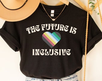 Disability Pride T-Shirt, The Future is Inclusive, Unisex Cotton Tee