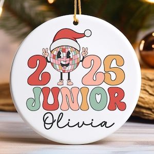 Personalized Junior Year Ornament,2025 Junior Year Ornament,Junior Class,Christmas gift for high school Junior,College Junior Ornament Xmas