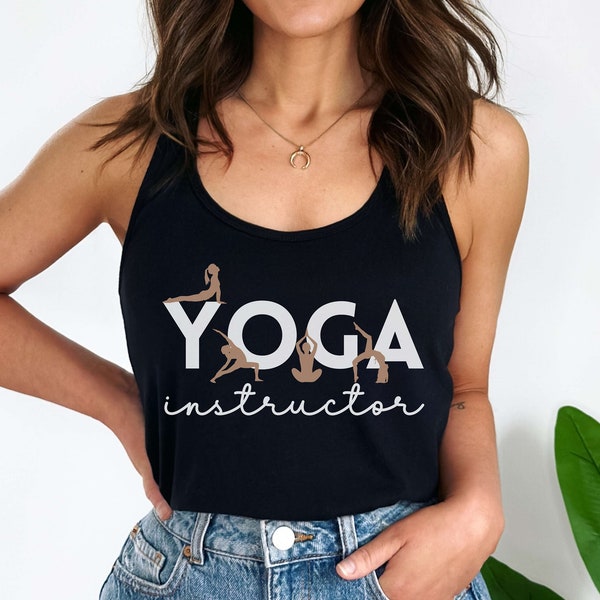 yoga instructor tank top, yoga instructor shirt, yoga teacher tank top, gift for yoga instructor, Yoga Clothing Fitness Tee, Cute Yoga top