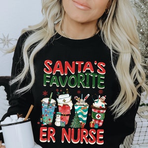 ER Nurse Christmas sweatshirt, ER Nurse Holiday sweatshirt, Er nurse crew sweatshirt, Christmas gift for Er Nurse,Emergency Room Nurse shirt