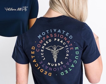 Personalized LPN T-Shirt, Custom Licensed Practical Nurse Graduation Gift