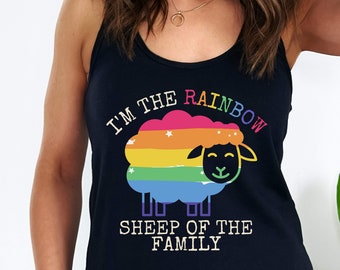 Canotta Rainbow Sheep Pride, regalo LGBTQIA+