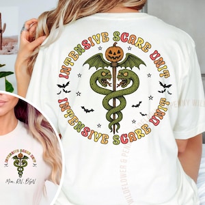 Halloween IVA-sjuksköterska, intensivvårdsavdelning, IVA-sjuksköterska Halloween-tröja, IVA Halloween-t-shirt, rolig ICU-sjuksköterska T-shirt, personlig IVA-t-shirt