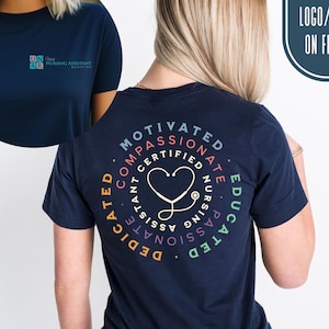 Custom Cna shirts,Personalized Cna Logo Tee,Gift for Certified nursing assistant,patient care tech,gift for cna, nursing assistant,CNA squad
