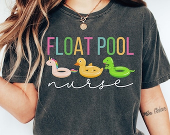 Retro Float Pool Nurse T-Shirt, RN Gift