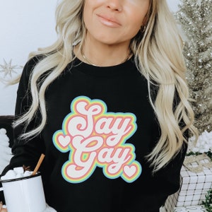 Say Gay Sweatshirt,LGBTQ Pride Sweatshirt, Gay Rights Shirt,Don't Say Gay Bill Florida, Rainbow Pride,Protect Trans Kids Shirt,Lesbian shirt