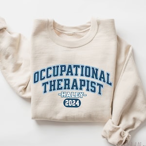 Kundenspezifisches Ergotherapie-Sweatshirt, OT-Abschlussgeschenke Hemden, OTA Cota, Ergotherapeut, OT-Studenten-Komfortfarben-T-Shirt