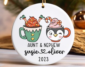 Custom to My Nephew Ornament, Christmas Gift for Nephew From Aunt and ...