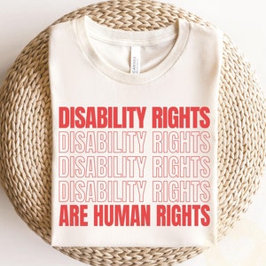 Inclusive Shirt, Disability Rights are Human Rights Shirt, hidden disability,invisible illness, disabled not bad word,disabled pride shirts