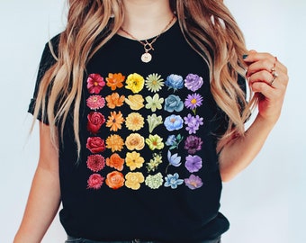 Camiseta Orgullo Floral, Diseño de Flores Silvestres LGBTQIA
