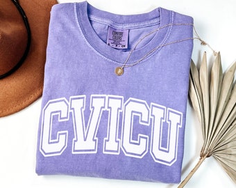Camiseta de colores cómodos para la Unidad de Cuidados Cardíacos: Camiseta de Enfermera de Cardiología, Camisetas de la UCIC