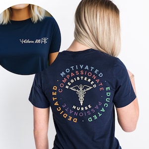 Personalized Nurse Shirt Custom RN Nurse T-shirt RN Nurse Tshirt Registered Nurse T shirt ER Nurse Tee Nurse Appreciation Gift Rn Nurse Gift