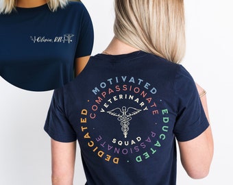 Personalized Veterinary Squad shirt,Vet Tech Shirt,vet nurse,vet student,veterinary assistant,veterinary tech,veterinarian,vet nurse shirt