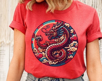 Chinese New Shirt,Year of the Dragon t-shirts,New Year 2024 Dragon shirt,Lunar New Year 2024 gift shirt,Dragon shirt,Chinese zodiac gift tee