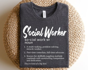 Retro Social Worker Definition T-Shirt, MSW LSW Gift