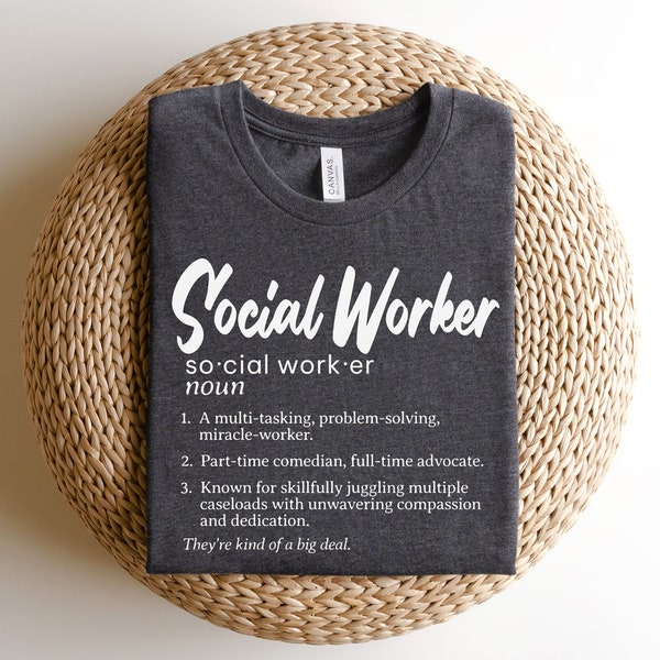 School Social Worker Shirt, Retro Social Work Shirt, Social Worker Definition Shirt, MSW LSW Tee, Cute SW Tshirts, Gift for Social Worker
